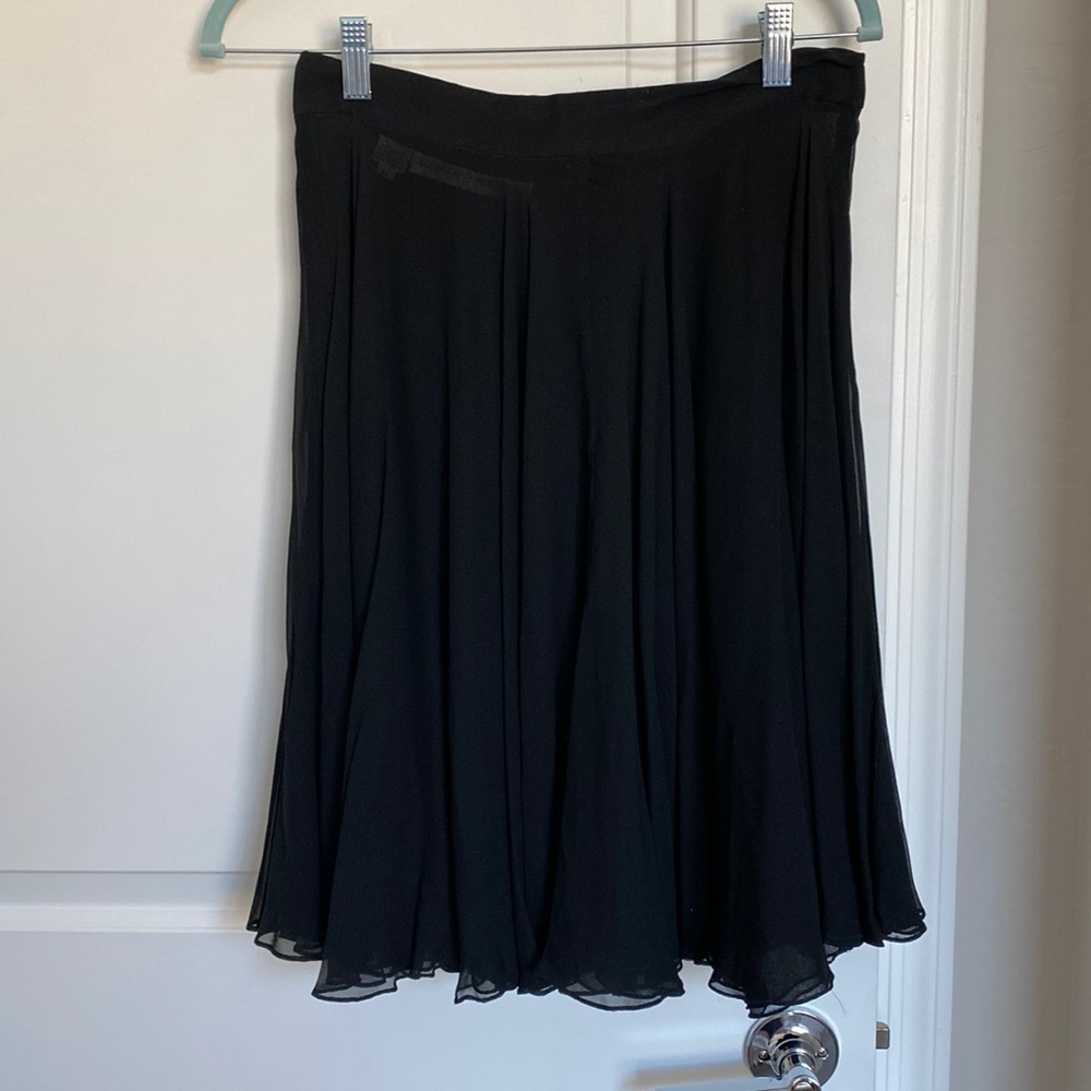 Vintage Eleanor Brenner Silk Skirt - Black - Size 12